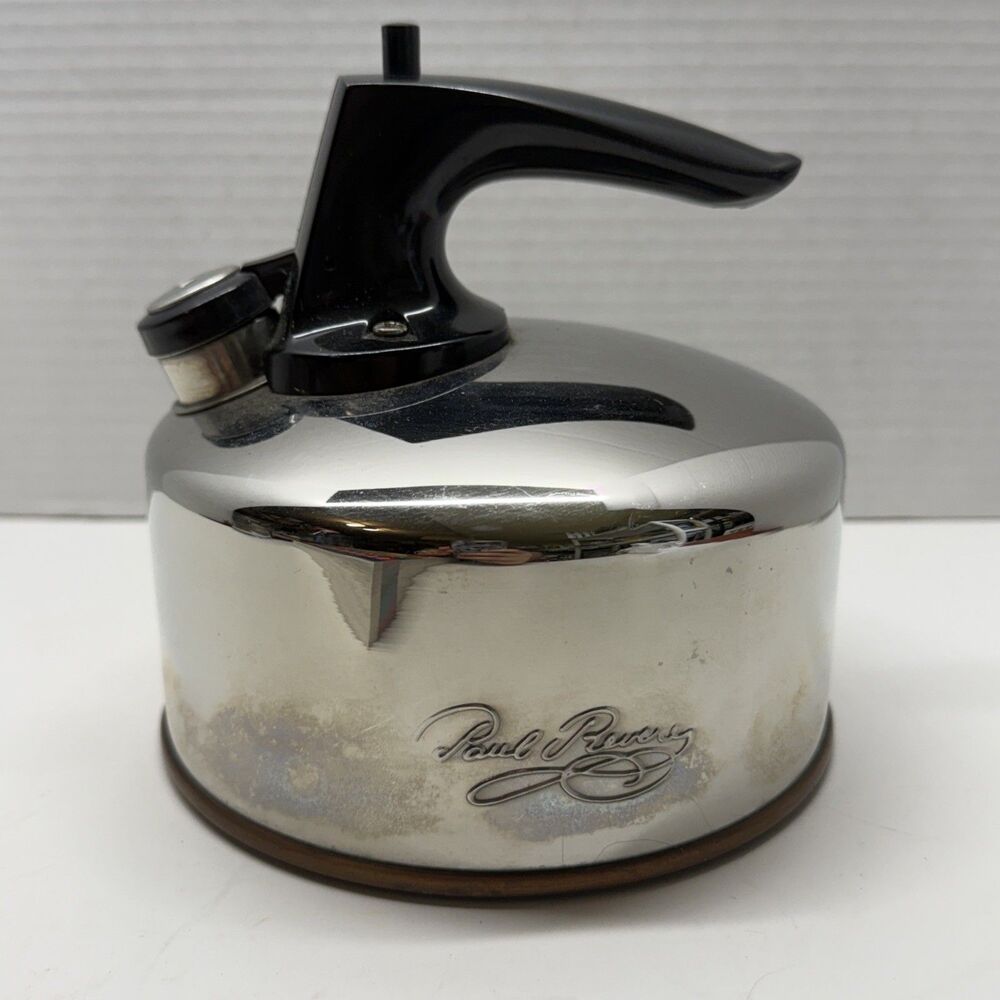 Vintage Whistling Tea Kettle Revere Ware 1 QT Copper Bottom CUO4